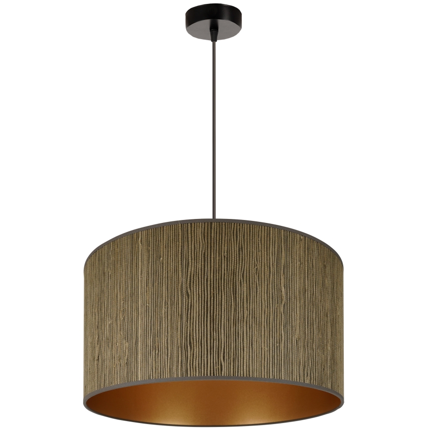 Brilagi - Люстра на тросі BOSTON ROLLER 1xE27/15W/230V діам. 45 см солом'яний коричневий/золотий