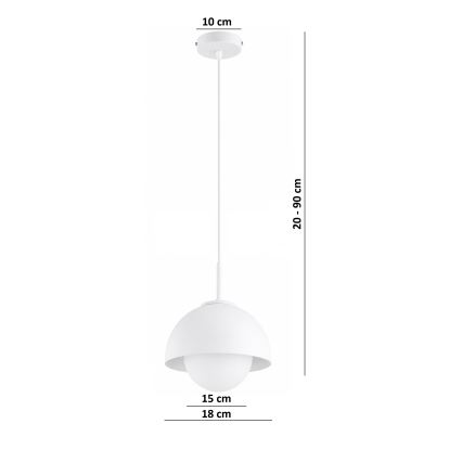 BRILAGI - Люстра на тросі COSMO 1xE27/60W/230V діаметр 18 см біла