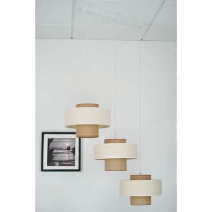 Brilagi - Люстра на тросі DALLAS 3xE27/15W/230V коричневий/кремовий/білий