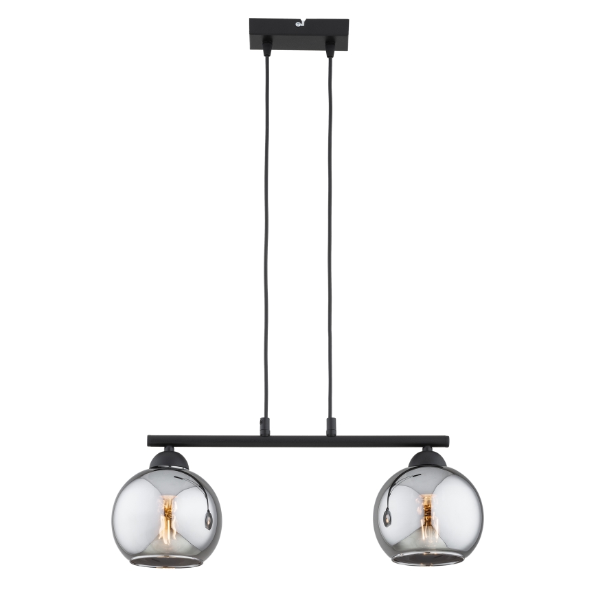 BRILAGI - Люстра на тросі DIOR 2xE27/60W/230V чорна/димчасто-сіра