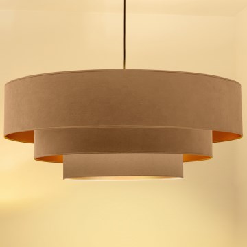 Brilagi - Люстра на тросі LUNETA 3xE27/60W/230V Ø 80 см бежева/золота