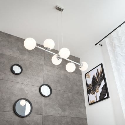 Brilagi - Люстра на тросі MALONY 6xE14/20W/230V блискучий хром