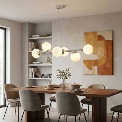 Brilagi - Люстра на тросі MALONY 6xE14/20W/230V блискучий хром