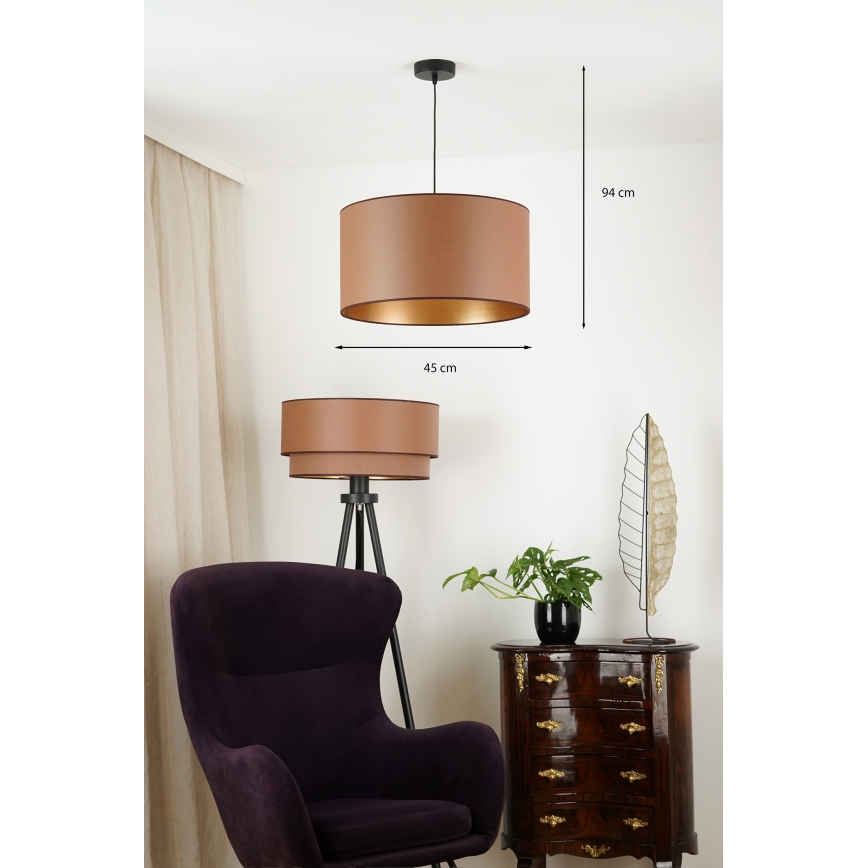 Brilagi - Люстра на тросі OREGON ROLLER VEGE 1xE27/15W/230V діам. 45 см коричневий