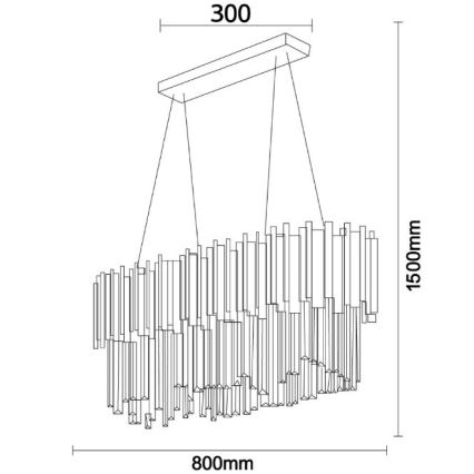 Brilagi - Люстра на тросі PLAZA 10×E14/40 Вт/230 В