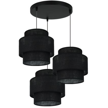 Brilagi - Люстра на тросі SPACE YUTE 3xE27/15W/230V чорна