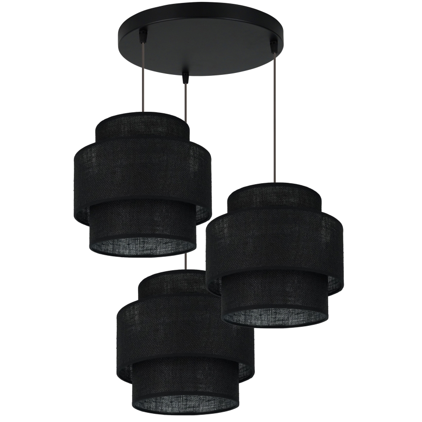 Brilagi - Люстра на тросі SPACE YUTE 3xE27/15W/230V чорна