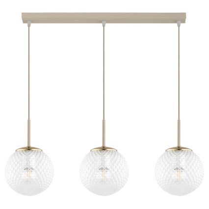 BRILAGI - Люстра на тросі STELLA 3xE27/60W/230V бежева/золота