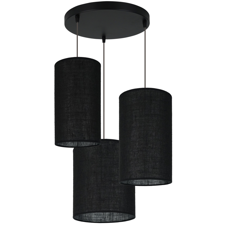 Brilagi - Люстра на тросі TUBES 3xE27/15W/230V чорна