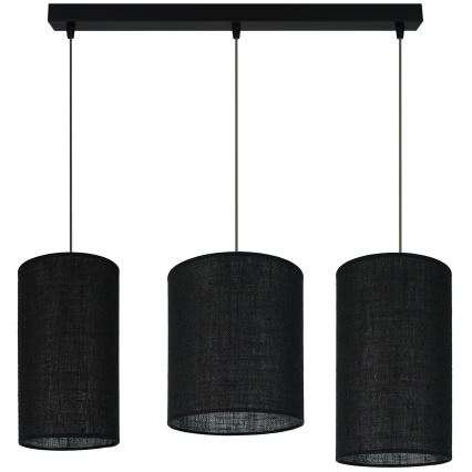 Brilagi - Люстра на тросі TUBES 3xE27/15W/230V чорна