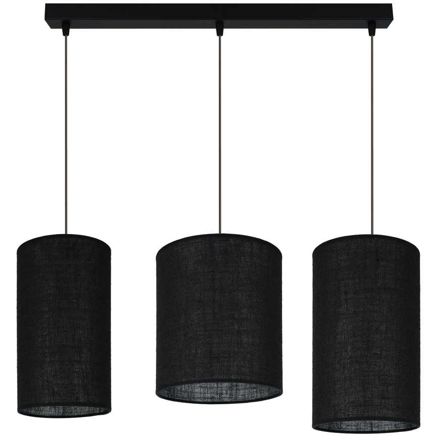 Brilagi - Люстра на тросі TUBES 3xE27/15W/230V чорна