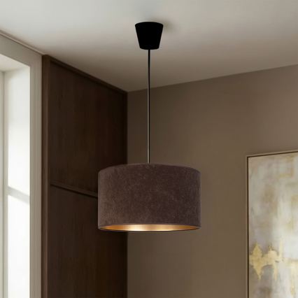 Brilagi - Люстра на тросі VELVET 1xE27/60W/230V діаметр 40 см коричнева/золота