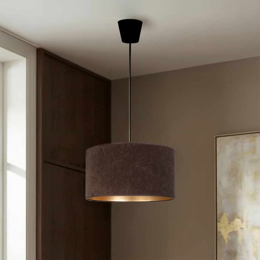 Brilagi - Люстра на тросі VELVET 1xE27/60W/230V діаметр 40 см коричнева/золота