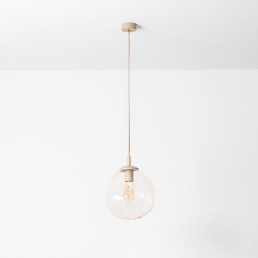 BRILAGI - Люстра на тросі VULCANO 1xE27/15W/230V pr. 25 cm бежева/димчасто-бежева