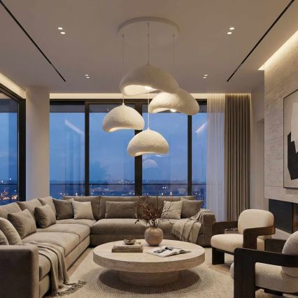 Brilagi - Люстра на тросі WABI SABI 4xE27/40W/230V діам. 90 см біла