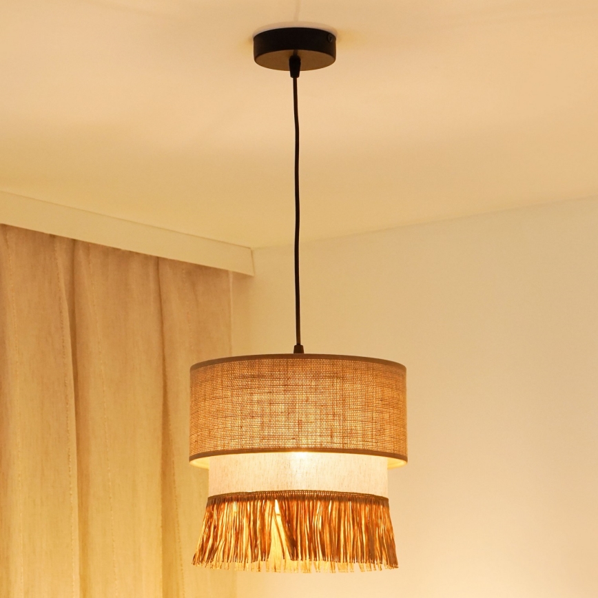 Brilagi - Люстра на тросі WINNETOU BOHO 1xE27/15W/230V діам. 25 см коричнево-кремова