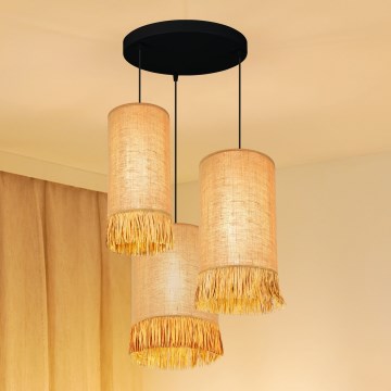 Brilagi - Люстра на тросі WINNETOU TUBES 3xE27/15W/230V коричневий/чорний