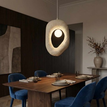 Брілагі - Люстра на тросі ЗОГА 1xE27/40W/230V кремова