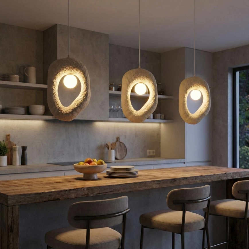 Брілагі - Люстра на тросі ЗОГА 1xE27/40W/230V кремова