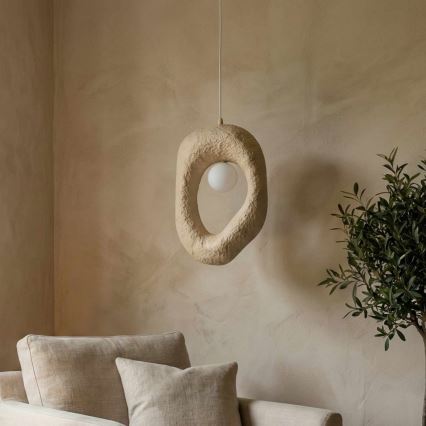 Брілагі - Люстра на тросі ЗОГА 1xE27/40W/230V кремова