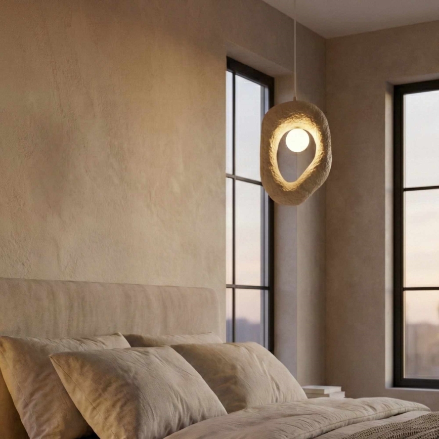 Брілагі - Люстра на тросі ЗОГА 1xE27/40W/230V кремова