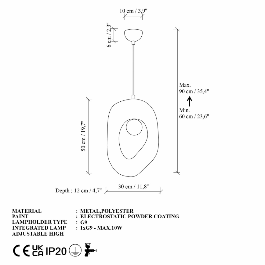 Брілагі - Люстра на тросі ЗОГА 1xE27/40W/230V кремова