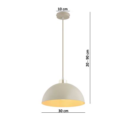 Brilagi - Люстра на кабелі 1xE27/60W/230V діам. 30 см бежева/золота