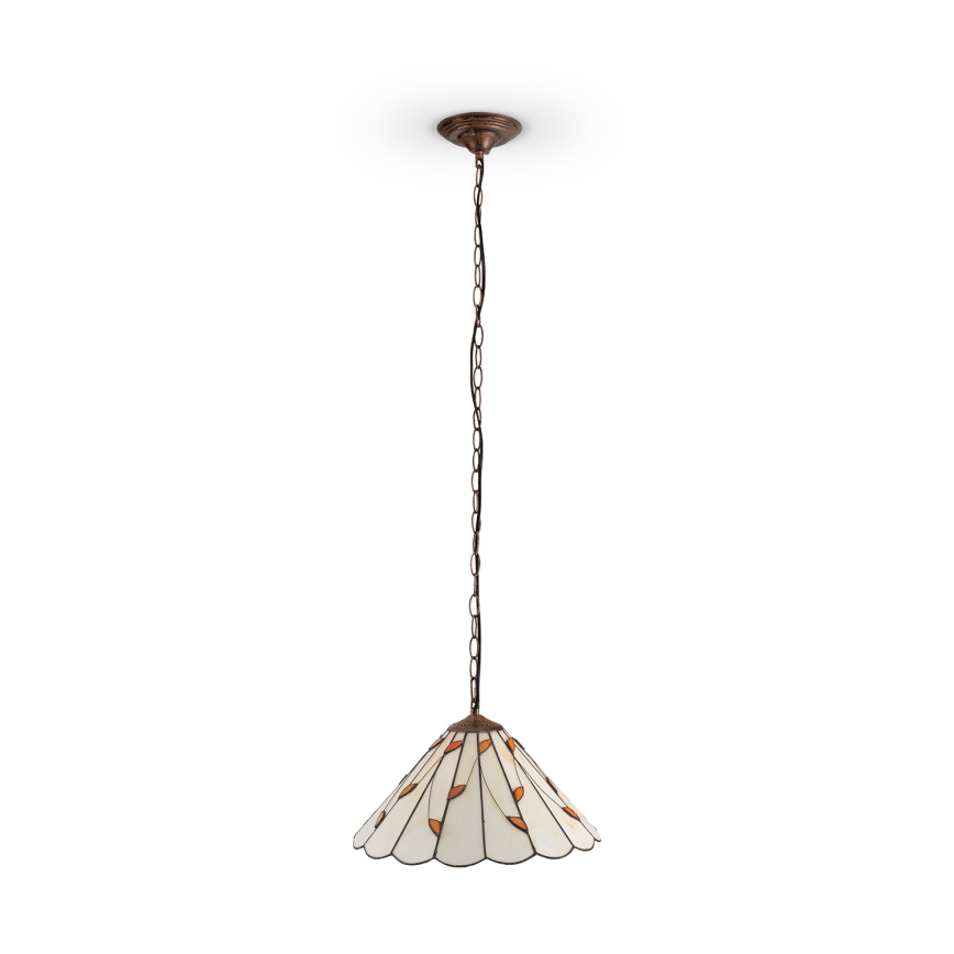 Brilagi - люстра Тиффани с витражным плафоном на цепи FOLIA 1xE27/60W/230V Ø 40 см