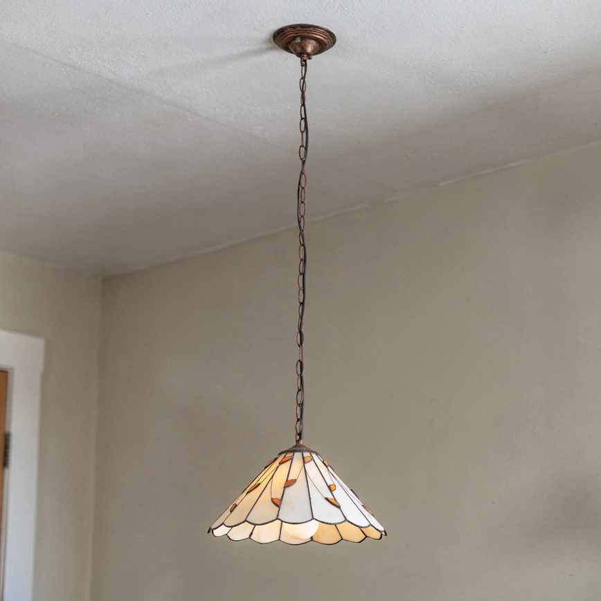 Brilagi - люстра Тиффани с витражным плафоном на цепи FOLIA 1xE27/60W/230V Ø 40 см