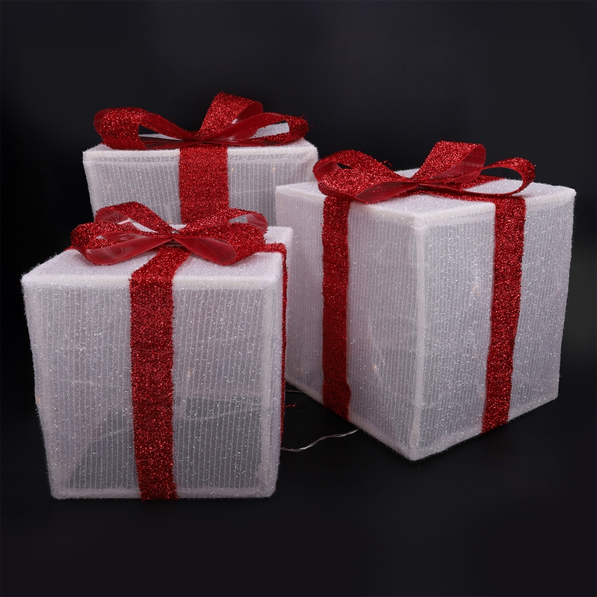 Brilagi - НАБОР 3x LED уличных рождественских украшений LED/2,6 Вт/3xAA IP44 подарки