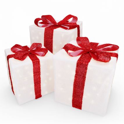 Brilagi - НАБОР 3x LED уличных рождественских украшений LED/2,6 Вт/3xAA IP44 подарки