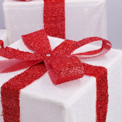 Brilagi - НАБОР 3x LED уличных рождественских украшений LED/2,6 Вт/3xAA IP44 подарки