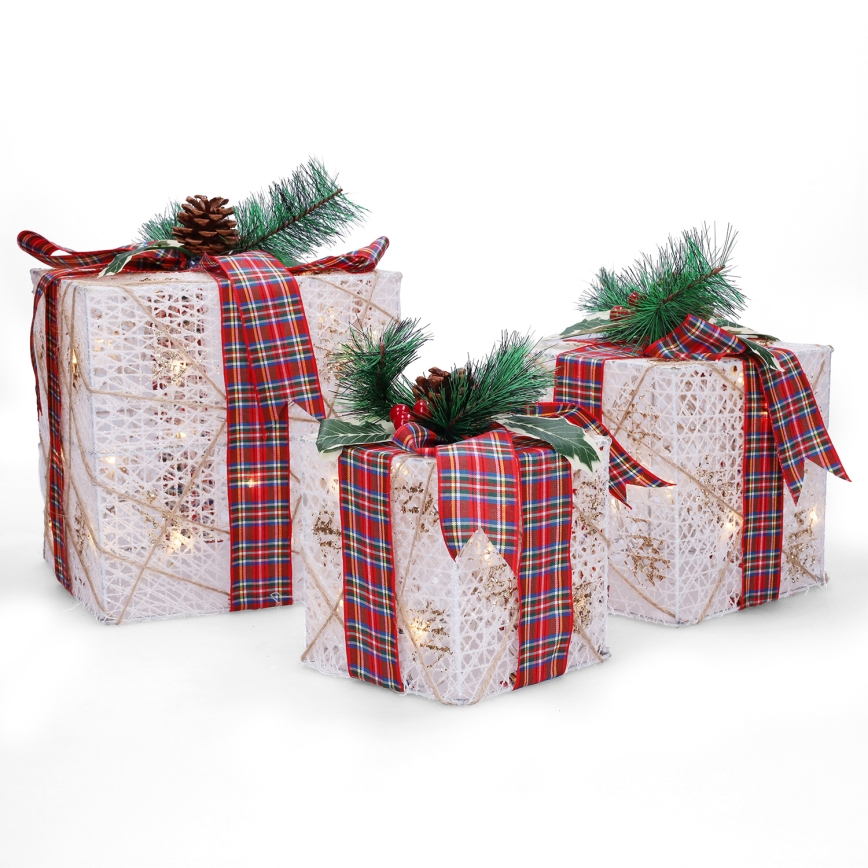 Brilagi - НАБОР 3x LED уличные рождественские украшения LED/230V IP44 подарки