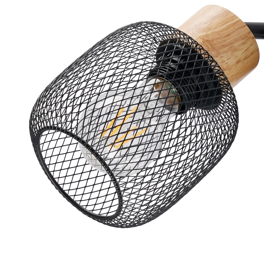 Brilagi - Напольная лампа BASKLITE 3xE27/15W/230V дерево/чёрный