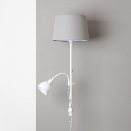 Brilagi - Напольная лампа CERIA 1xE27/100W/230V + 1xE14/25W белая/серая