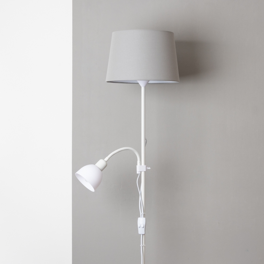 Brilagi - Напольная лампа CERIA 1xE27/100W/230V + 1xE14/25W белая/серая