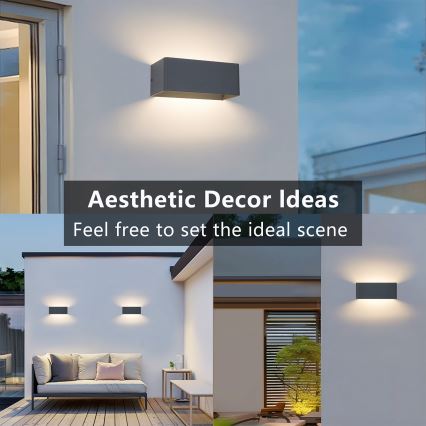 BRILAGI - наружный настенный LED‑светильник DONNANI, 7 Вт, 230 В, 20 см, антрацит, IP44