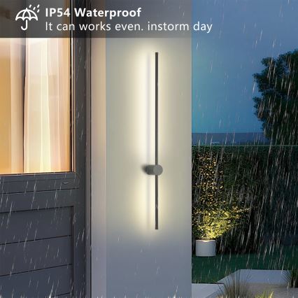 Brilagi - Наружный настенный светильник AURA LED/20W/230V 4000K IP54 97 см антрацит CRI 90