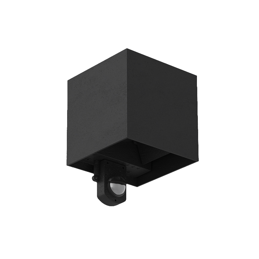 Brilagi - LED наружный настенный светильник с датчиком CUBE LED/6W/230V черный IP65