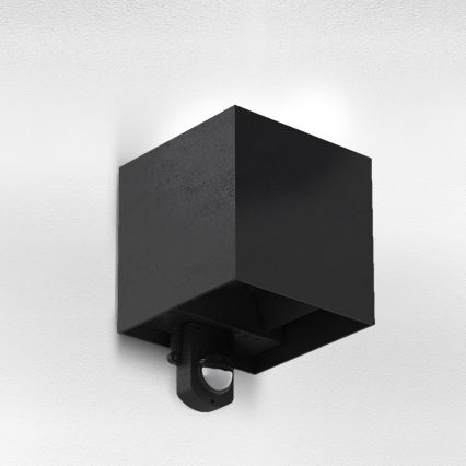 Brilagi - LED наружный настенный светильник с датчиком CUBE LED/6W/230V черный IP65