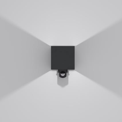 Brilagi - LED наружный настенный светильник с датчиком CUBE LED/6W/230V черный IP65