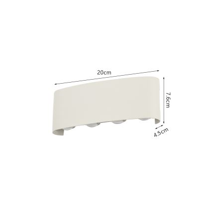 Brilagi - наружный настенный светильник FLAREBOX LED/8W/230V, белый, IP65