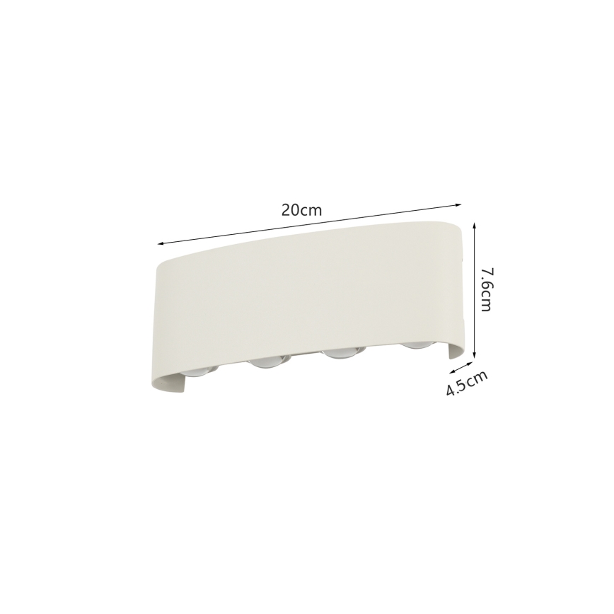 Brilagi - наружный настенный светильник FLAREBOX LED/8W/230V, белый, IP65