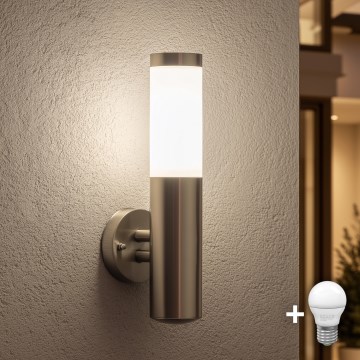 BRILAGI - наружный настенный светильник LED ELIA 1xE27/7W/230V 4000K IP44 матовый хром