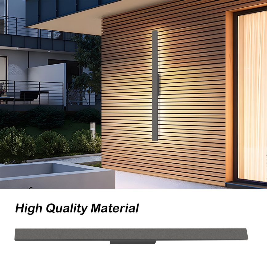 Brilagi - светодиодный уличный настенный светильник LUNA LED/24 Вт/230 В 3000K IP65 100 см антрацит