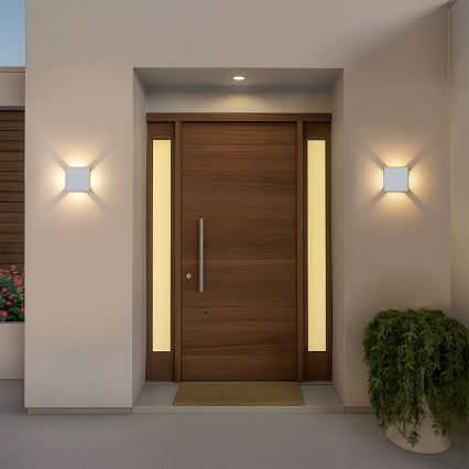 Brilagi - Наружный настенный светильник QUADRAY LED/6 Вт/230 В белый IP54