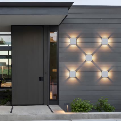 Brilagi - Наружный настенный светильник QUADRAY LED/6 Вт/230 В белый IP54