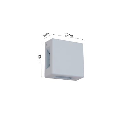 Brilagi - Наружный настенный светильник QUADRAY LED/6 Вт/230 В белый IP54