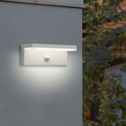 Brilagi - LED наружный настенный светильник с датчиком движения TESSI LED/10W/230V белый IP54