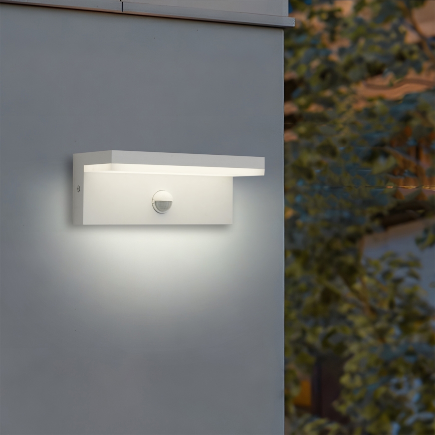 Brilagi - LED наружный настенный светильник с датчиком движения TESSI LED/10W/230V белый IP54